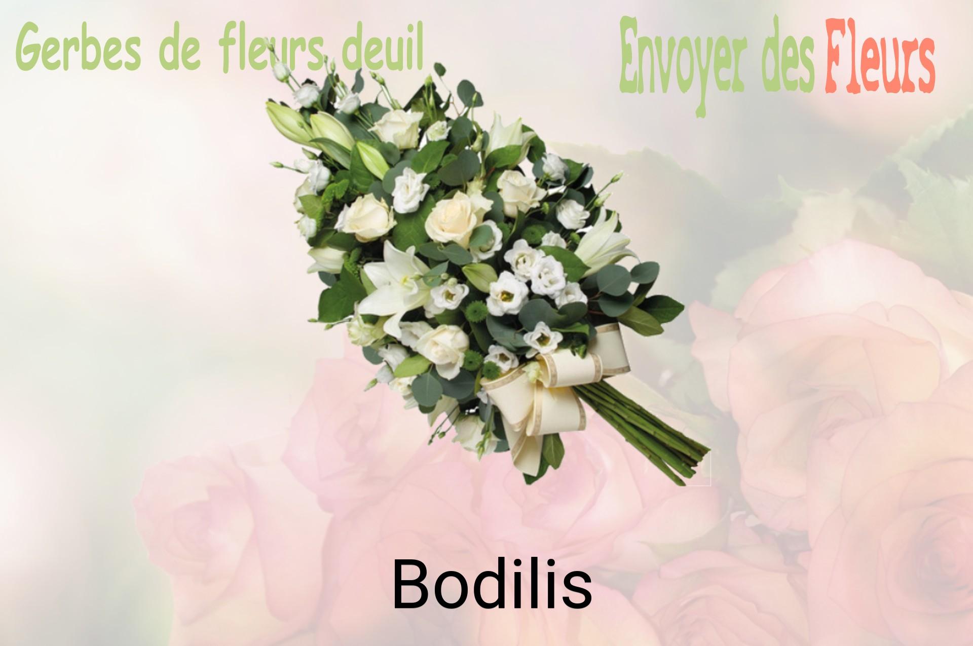 Gerbe de fleurs de deuil livrée à Bodilis